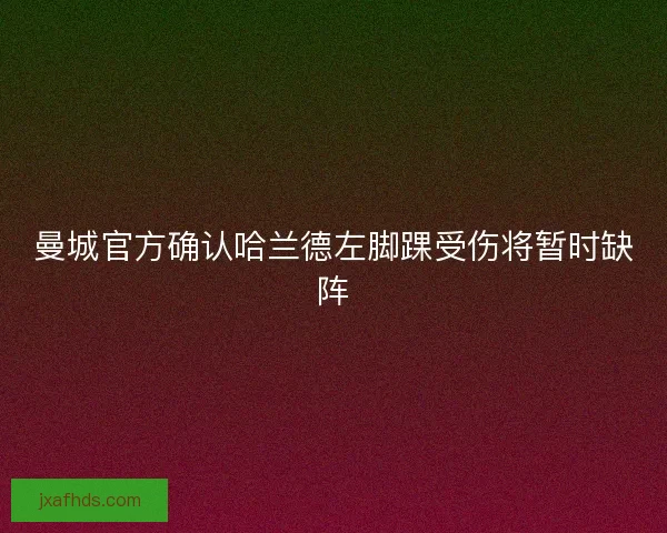 曼城官方确认哈兰德左脚踝受伤将暂时缺阵